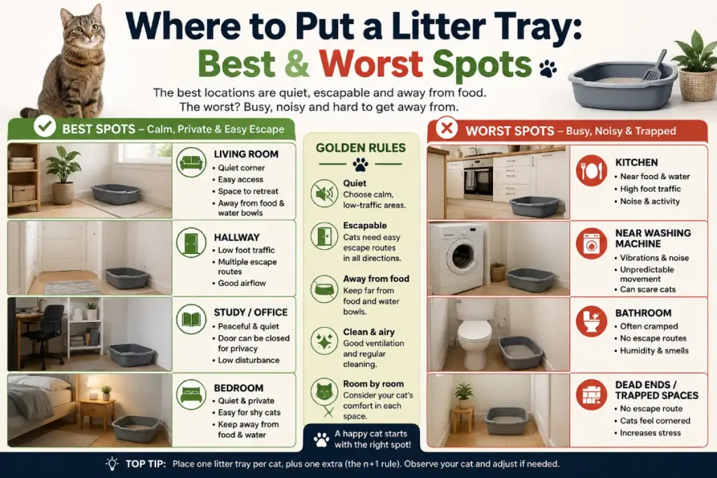 Where to Put a Litter Tray: Best & Worst Spots
